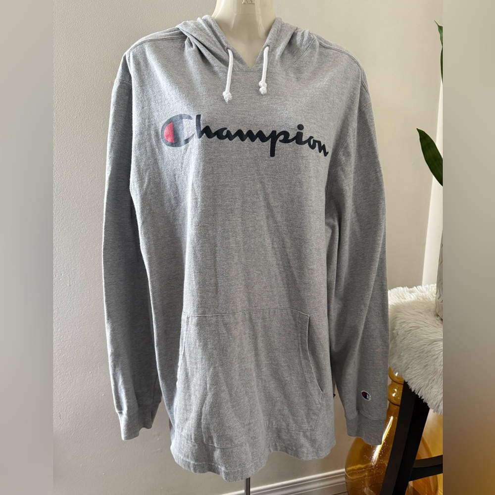 Champion Men's Gray Hoodie Sweater
